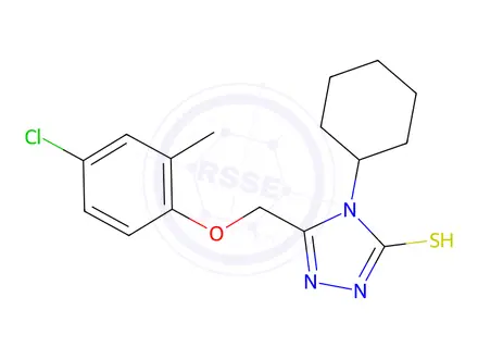 Chemical structure of 5-(4-Chloro-2-methylphenoxymethyl)-4-cyclohexyl-4H-1,2,4-triazole-3-thiol