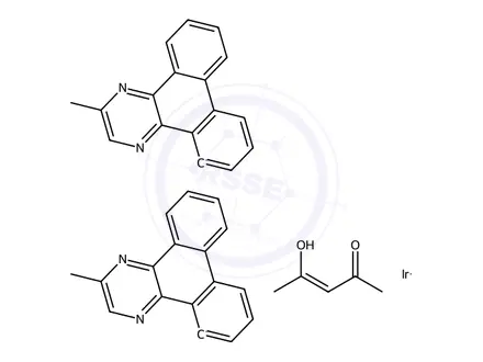 Chemical structure of Ir(MDQ)2(acac)