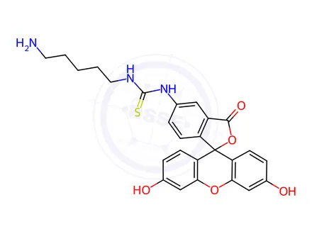 Chemical structure of Fluorescein-Cadaverine Dihydrobromide