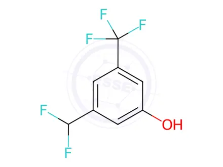 Chemical structure of 3-(Difluoromethyl)-5-(trifluoromethyl)phenol