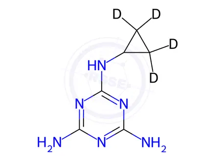 Chemical structure of Cyromazine-d4