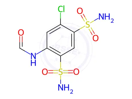 Chemical structure of 5`-Chloro-2`,4`-disulfamoylformanilide