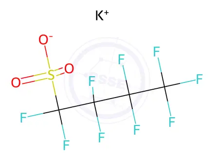 Chemical structure of Potassium perfluoro-1-butanesulfonate