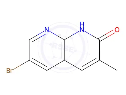 Chemical structure of 6-Bromo-3-methyl-1,8-naphthyridin-2(1H)-one
