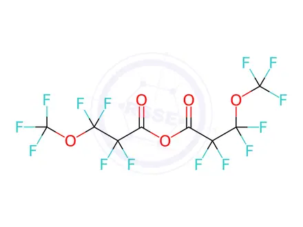 Chemical structure of 2,2,3,3-Tetrafluoro-3-(trifluoromethoxy)propanoic acid anhydride
