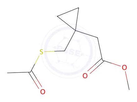 Chemical structure of 1-[(Acetylthio)methyl]-cyclopropaneacetic acid methyl ester