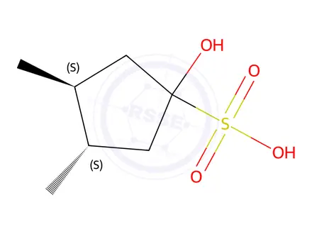 Chemical structure of (3S,4S)-1-Hydroxy-3,4-dimethylcyclopentane-1-sulfonic acid