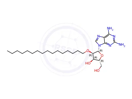 Chemical structure of 2’-O-Hexadecanyl-2-aminoadenosine