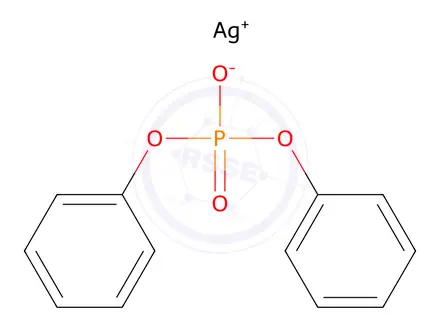 Chemical structure of Phosphoric acid silver(I)diphenyl ester salt