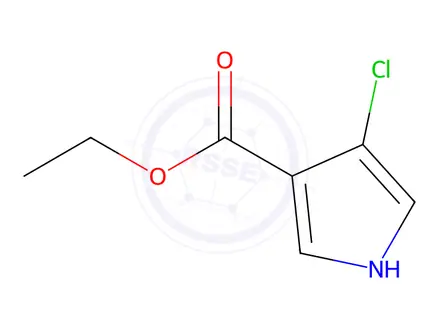 Chemical structure of Ethyl 4-chloro-1H-pyrrole-3-carboxylate