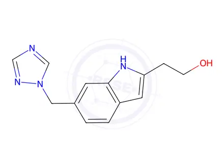 Chemical structure of 2-(6-((1H-1,2,4-Triazol-1-yl)methyl)-1H-indol-2-yl)ethan-1-ol