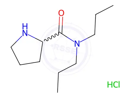 Chemical structure of N,N-Dipropyl-2-pyrrolidinecarboxamidehydrochloride