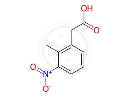 Chemical structure of 2-methyl-3-nitro phenyl acetic acid