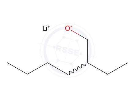 Chemical structure of LITHIUM 2-ETHYL-1-HEXANOLATE