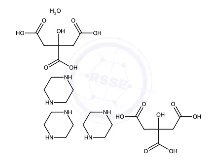 Chemical structure of Piperazine Citrate Hydrate