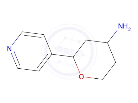 Chemical structure of 2-(Pyridin-4-yl)oxan-4-amine