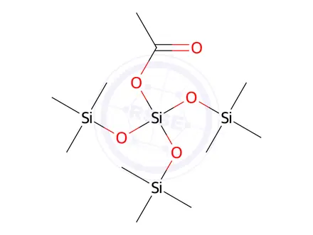 Chemical structure of Acetic (tris(trimethylsilyl) orthosilicic) anhydride