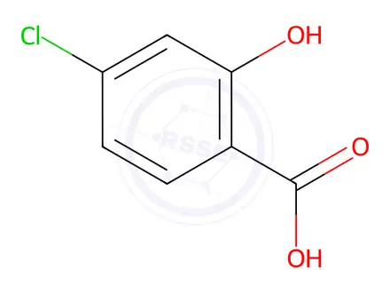 Chemical structure of 4-Chlorosalicylic Acid