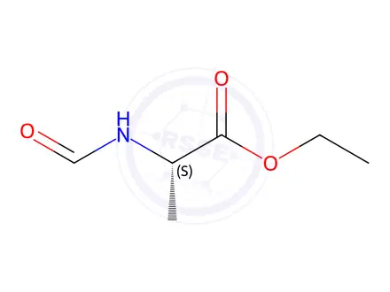 Chemical structure of 2-Formylaminopropionic acid ethyl ester