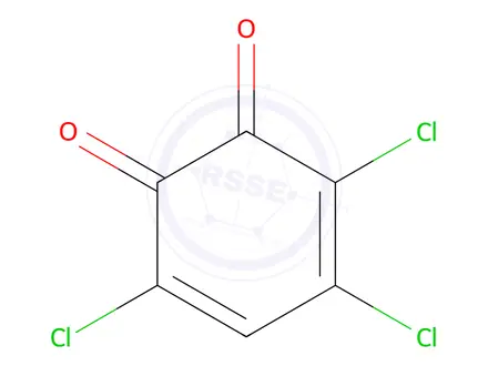 Chemical structure of 2,3,5-trichlorocyclohexa-2,4-diene-1,6-dione