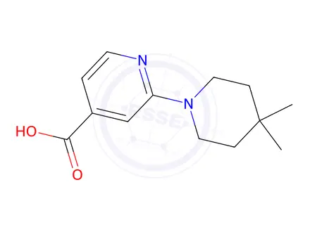 Chemical structure of 2-(4,4-Dimethylpiperidin-1-yl)isonicotinic acid