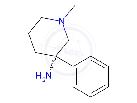 Chemical structure of 1-Methyl-3-phenylpiperidin-3-amine