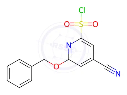 Chemical structure of 6-(Benzyloxy)-4-cyanopyridine-2-sulfonyl chloride