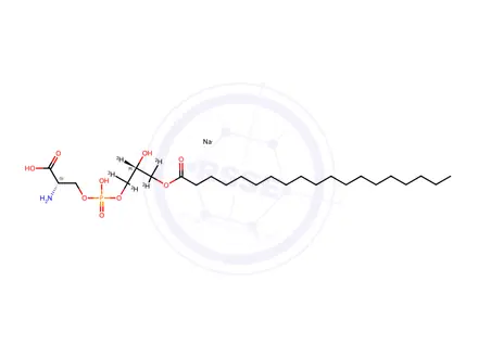 Chemical structure of 19:0 Lyso PS-d5