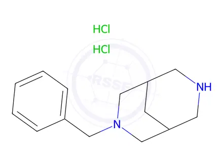 Chemical structure of 3-Benzyl-3,7-diazabicyclo[3.3.1]nonane dihydrochloride