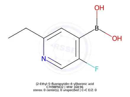 Chemical structure of (2-Ethyl-5-fluoropyridin-4-yl)boronic acid