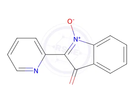 Chemical structure of 2-(2'-Pyridyl)-3-oxo-3H-indole N-Oxide