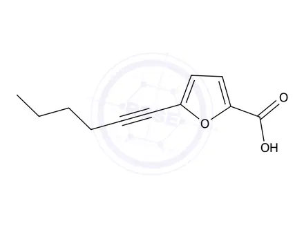 Chemical structure of 5-(Hex-1-yn-1-yl)furan-2-carboxylic acid