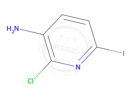 Chemical structure of 3-Amino-2-chloro-6-iodopyridine