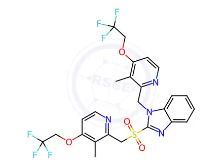 Chemical structure of N-[3-Methyl-4-(2,2,2-trifluoroethoxy)-2-pyridinyl]methyl Lansoprazole Sulfone