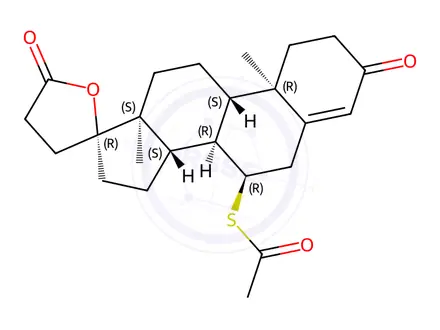 Chemical structure of Spironolactone in methanol