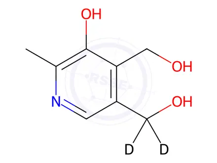 Chemical structure of Pyridoxine-d2