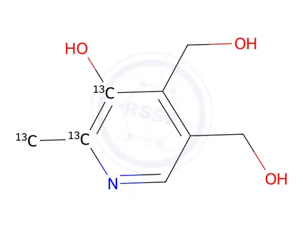 Chemical structure of Pyridoxine-13C3
