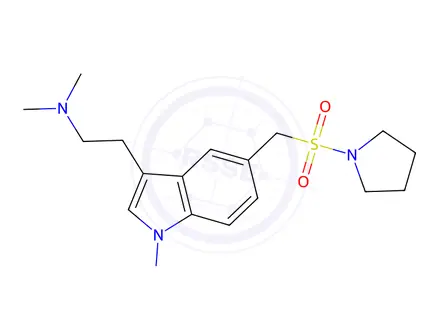 Chemical structure of N,N-dimethyl-2-(1-nitroso-5-((pyrrolidin-1-ylsulfonyl)methyl)-1H-indol-3-yl)ethanamine