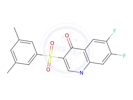 Chemical structure of 3-((3,5-Dimethylphenyl)sulfonyl)-6,7-difluoro-1-methylquinolin-4(1H)-one