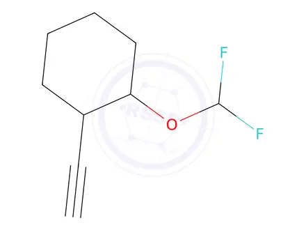 Chemical structure of 1-(difluoromethoxy)-2-ethynyl-cyclohexane