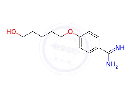 Chemical structure of 5-(4-Amidinophenoxy)-1-pentanol