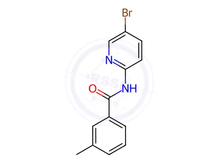 Chemical structure of N-(5-bromopyridin-2-yl)-3-methylbenzamide