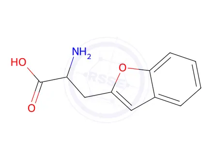 Chemical structure of 2-Amino-3-(1-benzofuran-2-yl)propanoic acid Hydrochloride