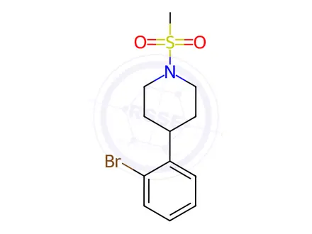 Chemical structure of Piperidine, 4-(2-bromophenyl)-1-(methylsulfonyl)-