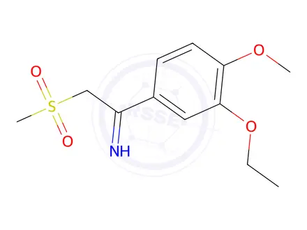 Chemical structure of 1-(3-ethoxy-4-methoxyphenyl)-2-(methylsulfonyl)ethan-1-imine