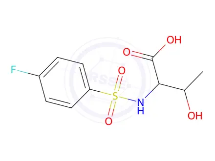 Chemical structure of 2-(4-Fluorobenzenesulfonamido)-3-hydroxybutanoic acid
