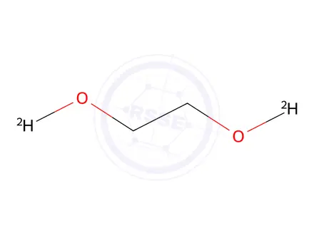 Chemical structure of Ethylene Glycol-(OD)2