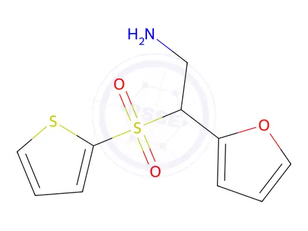 Chemical structure of 2-(Furan-2-yl)-2-(thiophen-2-ylsulfonyl)ethan-1-amine