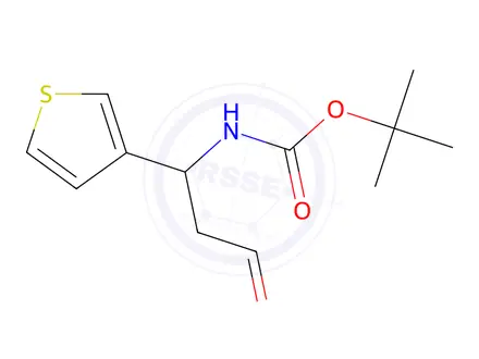 Chemical structure of tert-Butyl (3-oxo-1-(thiophen-3-yl)propyl)carbamate