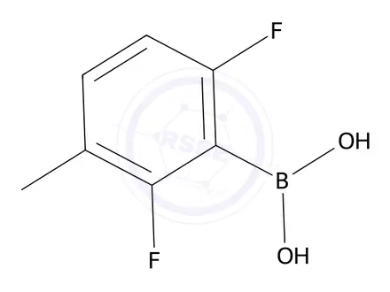 Chemical structure of 2,6-Difluoro-3-methylphenylboronic acid